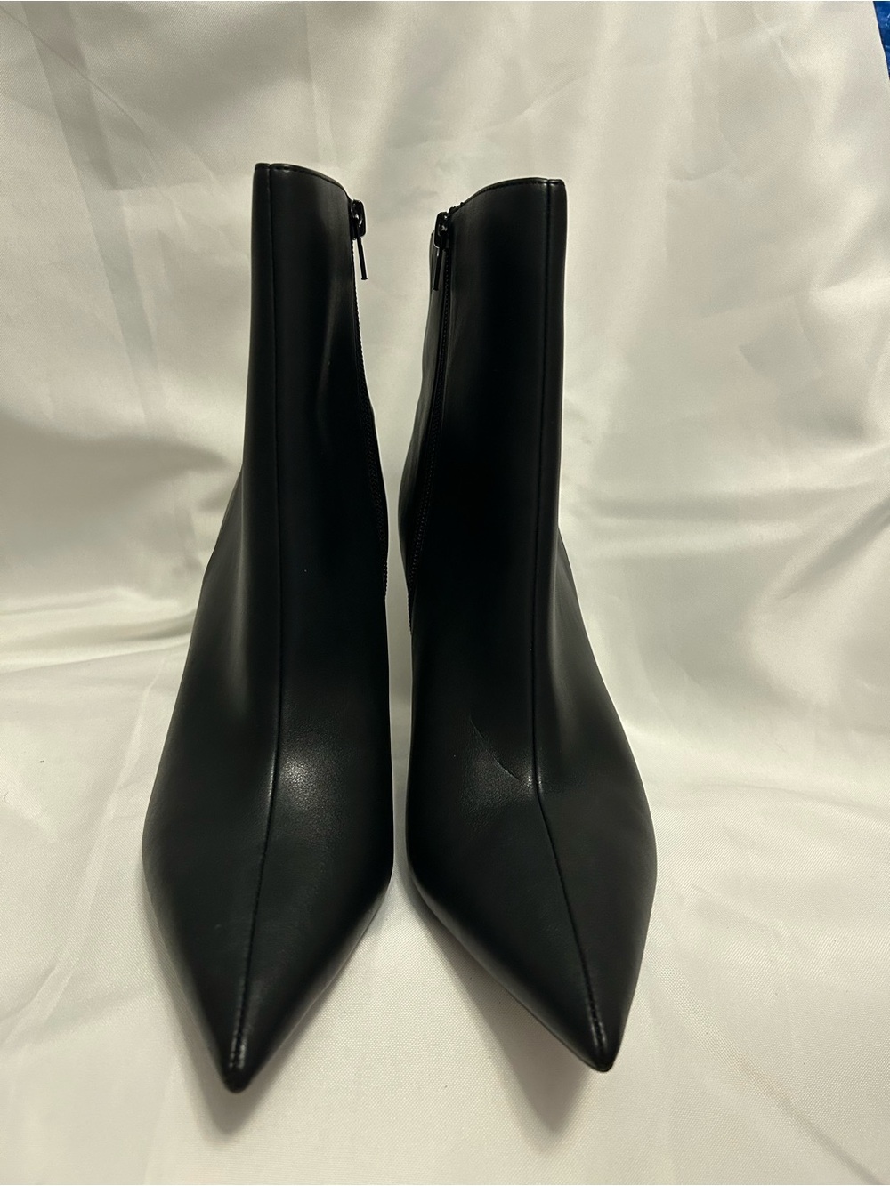 INC International Concepts Black Pointed Toe Stiletto Ankle Boot - Picture 4 of 7